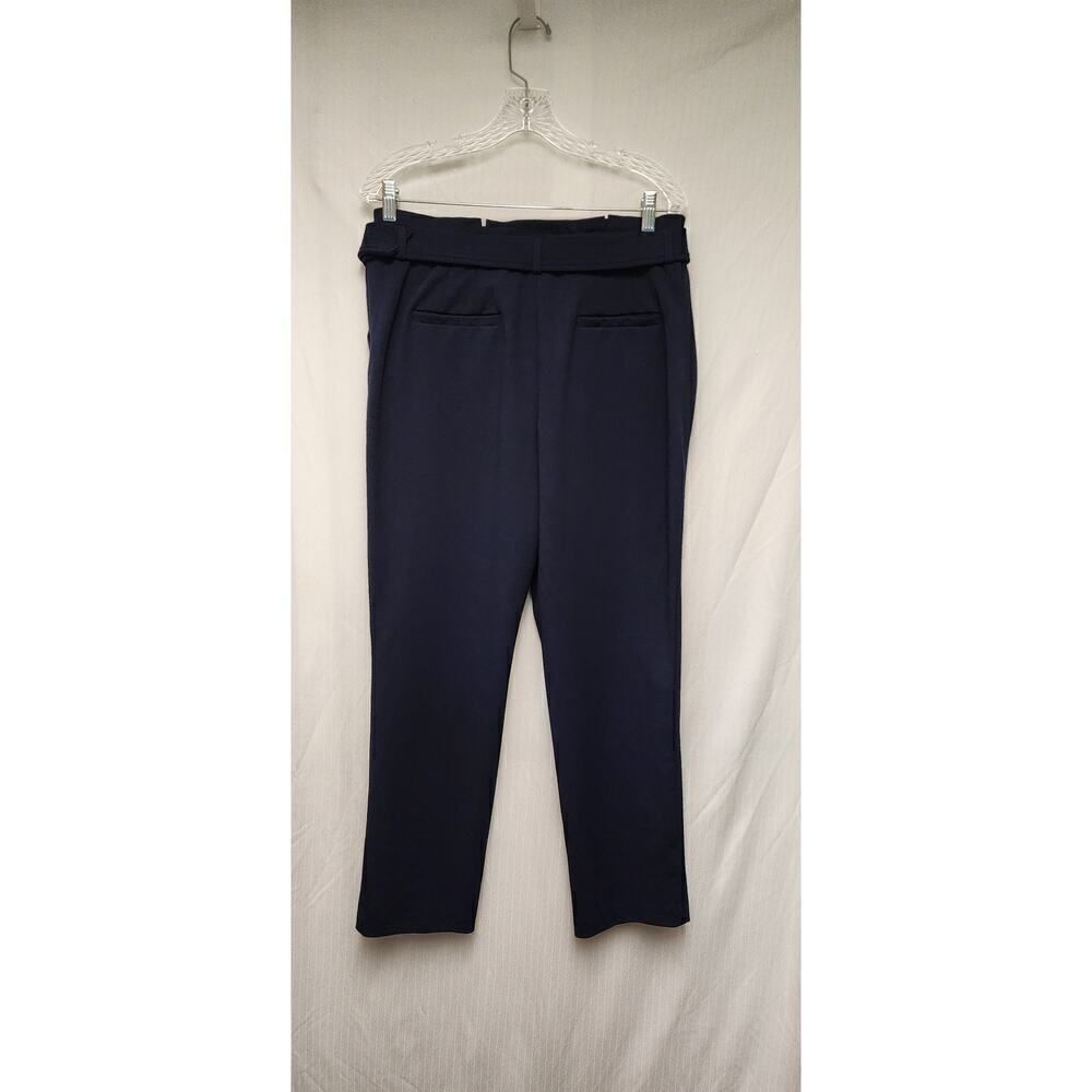 CATO PLUS PETITE PAPER BAG WAIST PLEATED NAVY SLIM ANKLE PANTS SIZE LARGE - Picture 3 of 5